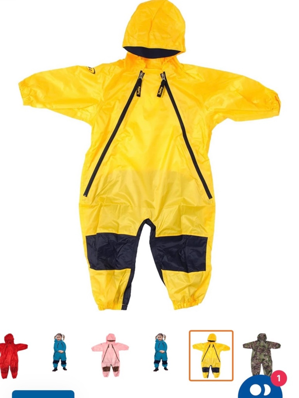 Tuffo muddy buddy raincoat rainsuit 18m